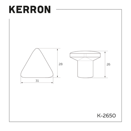 Ручка-кнопка KERRON Trilliant,&nbsp;матовый&nbsp;хром&nbsp;K-2650-SC, изображение