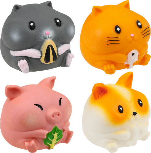 Игрушка 1TOY Крутой замес, звери (свинка, хомяк, собака, кот), Арт. Т26363, изображение