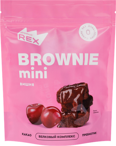 Конфеты протеиновые PROTEINREX Брауни Вишня, глазированные, 120г, детальное фото