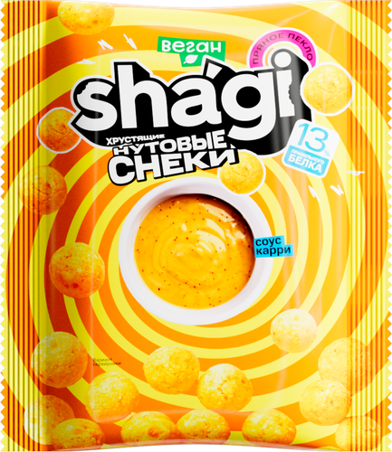 Снэки нутовые SHAGI со вкусом соуса карри, 50г, фото