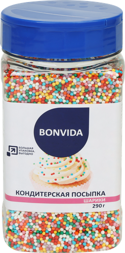 Посыпка кондитерская BONVIDA Шарики, 290г, вид