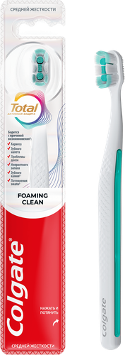 Зубная щетка COLGATE Total Пенная чистка, средней жесткости, картинка