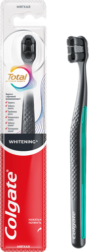 Зубная щетка COLGATE Total Whitening, мягкой жесткости, крупный план