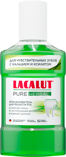 Ополаскиватель для полости рта LACALUT Pure Herbal, 250мл, детальное фото