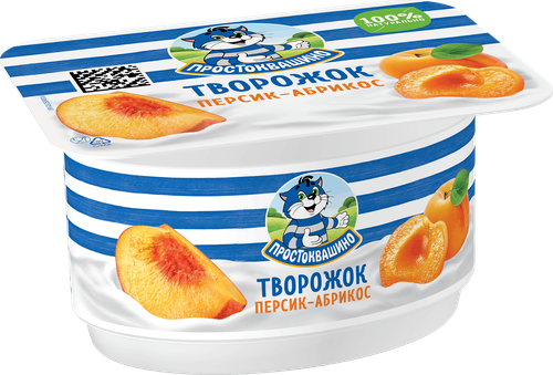 Творожок ПРОСТОКВАШИНО Персик-абрикос 3,6%, без змж, 110г, детальное фото