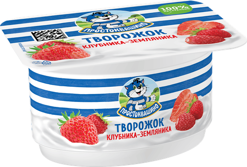 Творожок ПРОСТОКВАШИНО Клубника-земляника 3,6%, без змж, 110г, фотография