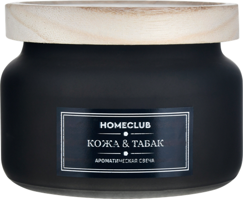 Свеча HOMECLUB Natural Schorl в банке 10х7,6см, стекло, бамбук, Арт. OC46, крупный план