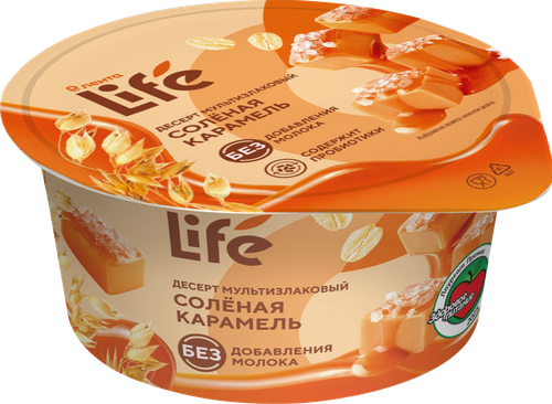 Десерт мультизлаковый ЛЕНТА LIFE Соленая карамель, без змж, 130г, детальное фото