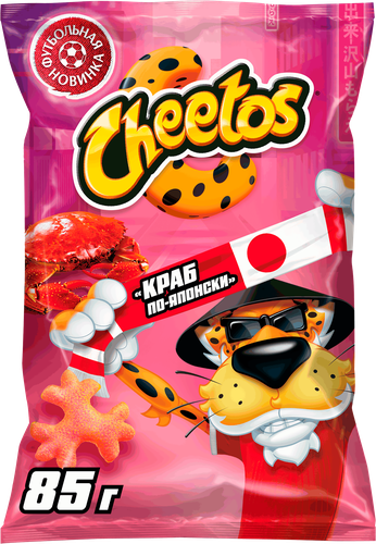 Снеки кукурузные CHEETOS со вкусом краб по-японски, 85г, крупный план