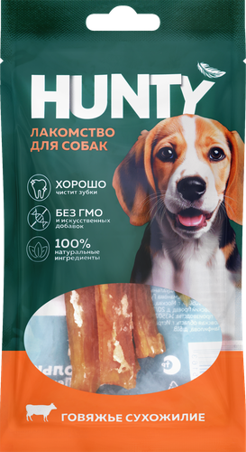 Лакомство для собак HUNTY Говяжье сухожилие, 50г, картинка