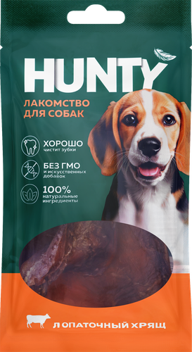 Лакомство для собак HUNTY Лопаточный хрящ говяжий, 100г, изображение