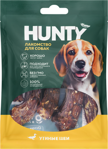 Лакомство для собак HUNTY Утиные шеи, 90г, изображение