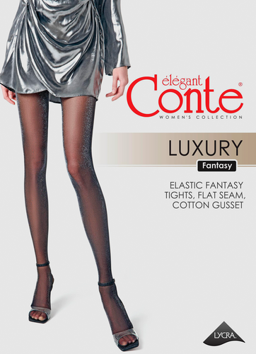 Колготки женские CONTE Fantasy Luxury 30 den р. 2 nero, Арт. 22С-138СП, картинка