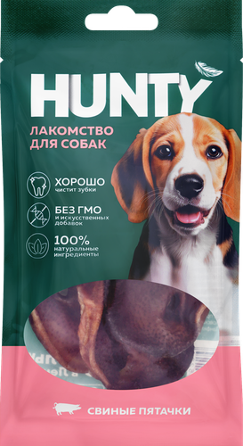Лакомство для собак HUNTY Свиные пятачки, 50г, фотография