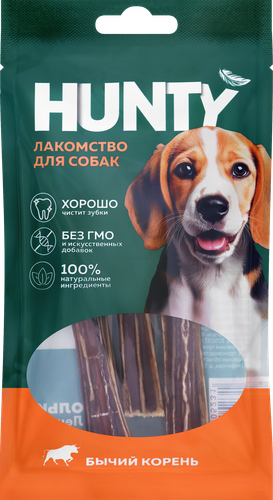 Лакомство для собак HUNTY Бычий корень, 40г, вид