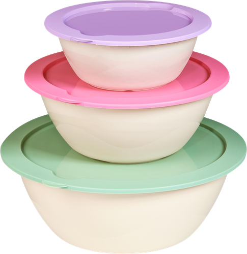 Набор салатников FUNCOOK Velvet, с крышкой (3.9л, 2.1л, 1.1л), Арт. FС2210, 3шт, вид