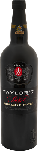 Вино крепленое TAYLOR'S Селект Резерв Порт Портвейн крепкое выдержанное красное, 0.75л, крупный план