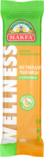 Макароны MAKFA Спагетти, с куркумой, 400г, изображение