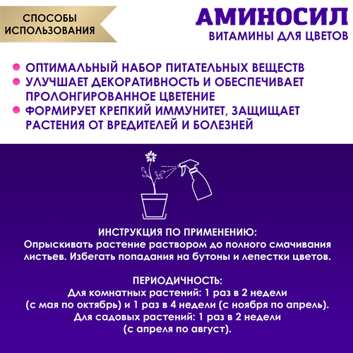 Удобрение АМИНОСИЛ Спрей д/цветов 350мл, детальное фото