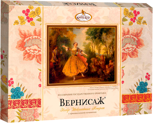 Набор конфет Ф.КРУПСКОЙ Вернисаж ассорти с оригинальными начинками, 183г, детальное фото