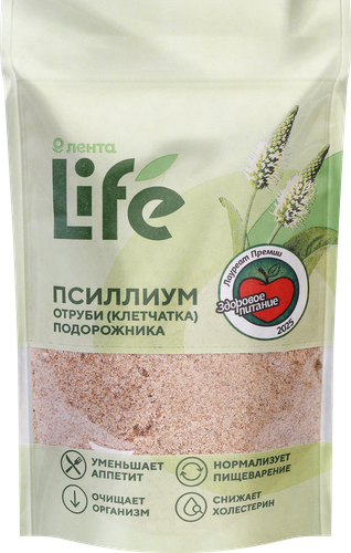 Биологически активная добавка ЛЕНТА LIFE Псиллиум, 150г, крупный план