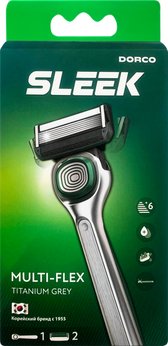Станок для бритья DORCO Sleek 6 лезвий, c 2 сменными кассетами, детальное фото