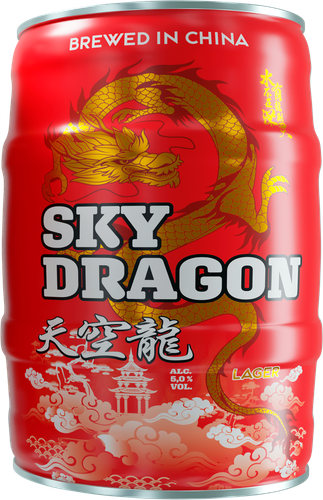 Пиво светлое SKY DRAGON фильтрованное пастеризованное 5%, 5л, вид