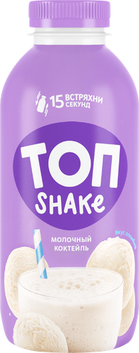 Коктейль молочный САВУШКИН Топ шейк Пломбир 2%, без змж, 450мл, картинка