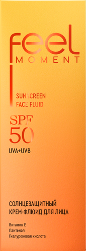 Крем-флюид солнцезащитный для лица FEEL MOMENT SPF50, 50мл, детальное фото