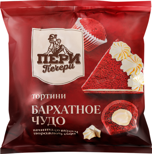 Тортини ПЕРИПЕЧЕРИ Бархатное чудо, со вкусом творожного сыра, 315г, фотография