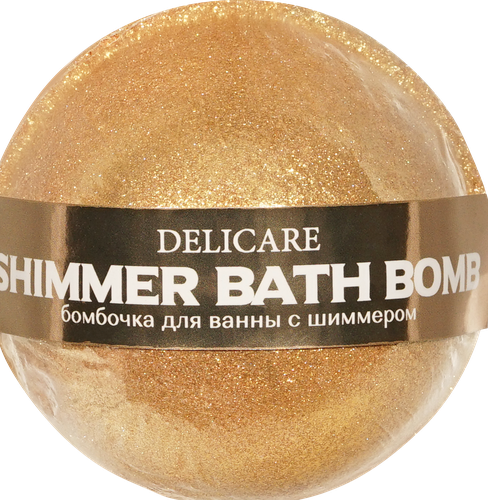 Бомбочка для ванны DELICARE с шиммером, 130г, картинка