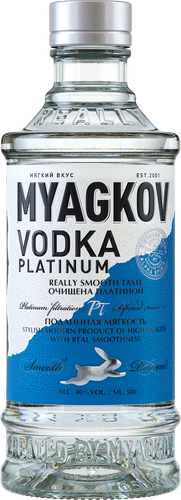 Водка МЯГКОВ Платиновая 40%, 0.5л