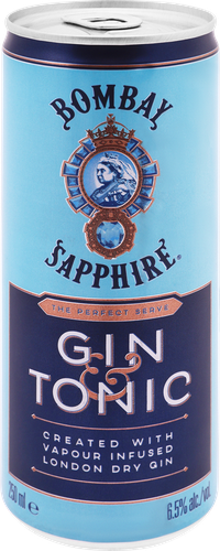 Напиток слабоалкогольный BOMBAY SAPPHIRE Джин и тоник 7%, 0.25л