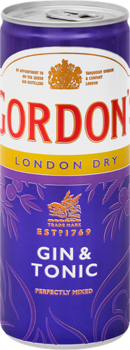Напиток слабоалкогольный GORDON'S Джин и тоник 6%, 0.25л, вид