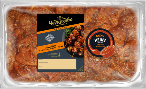 Шашлык ЧЕРКИЗОВО ПРЕМИУМ в соусе барбекю Heinz, весовой, картинка