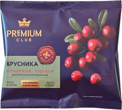 Брусника быстрозамороженная PREMIUM CLUB, 300г, детальное фото