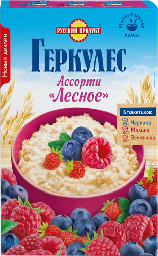 Каша овсяная ГЕРКУЛЕС Ассорти Лесное, 6х35г, картинка