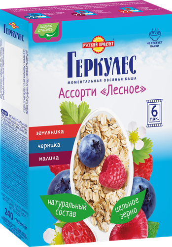Каша овсяная ГЕРКУЛЕС Ассорти Лесное, 6х35г, изображение