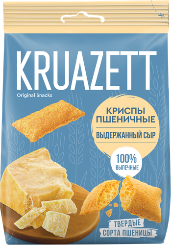 Сухарики пшеничные KRUAZETT Криспы со вкусом выдержанного сыра, 70г, детальное фото