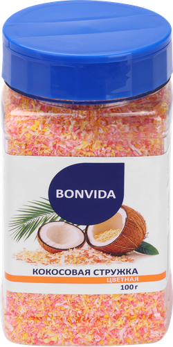 Стружка кокосовая BONVIDA Цветная, 100г, изображение