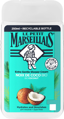 Гель для душа LE PETIT MARSEILLAIS Bio Кокос, 250мл, вид