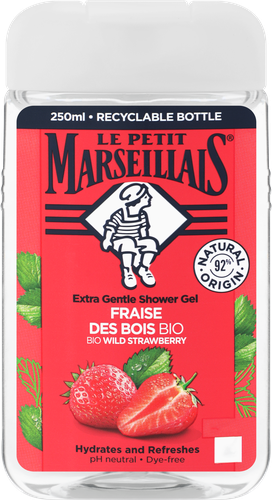 Гель для душа LE PETIT MARSEILLAIS Bio Дикая клубника, 250мл, картинка