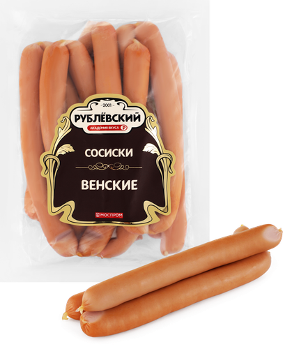Сосиски РУБЛЁВСКИЙ Венские, весовые, фотография