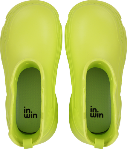 Сапоги резиновые женские INIWN р. 36–41, розовый/зеленый, Арт. P5322002W, фотография
