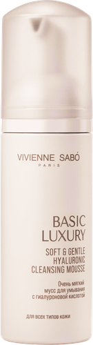 Мусс для умывания VIVIENNE SABO Basic Luxury очень мягкий, с гиалуроновой кислотой, 150мл, изображение
