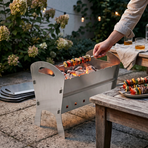 Мангал GIARDINO CLUB 40х27х37см с 6 шампурами, Арт. 69737, изображение