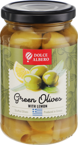 Оливки c лимоном DOLCE ALBERO, 350г, крупный план
