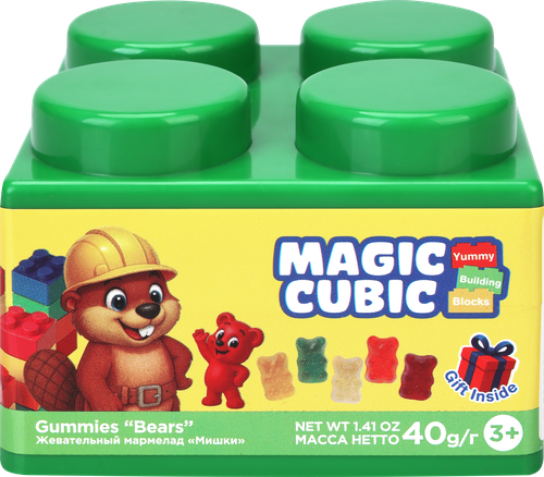 Мармелад жевательный SMELLO Magic Cubic, в ассортименте, 40г, вид