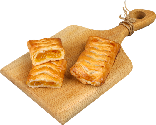Слойка с начинкой манго-маракуйя, 65г, вид