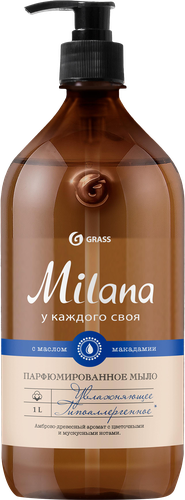 Жидкое мыло GRASS Milana Амбра, 1000мл, фото